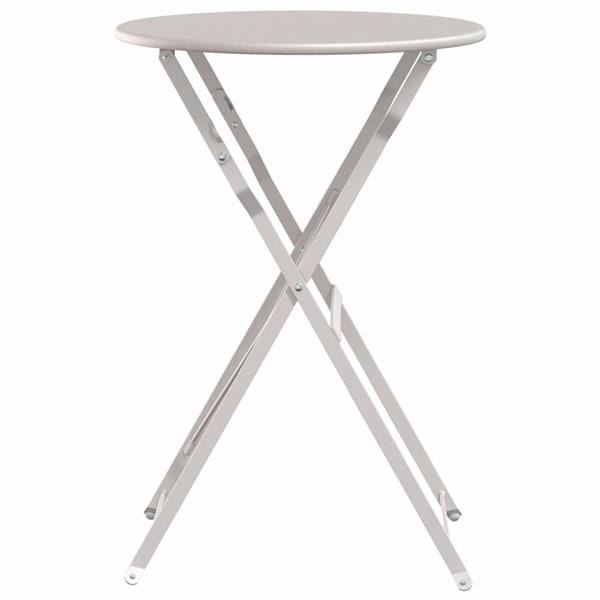 Grote foto vidaxl bistrotafel beige 50 x 71 cm poedercoating staal tuin en terras tuinmeubelen