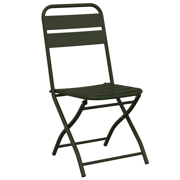 Grote foto vidaxl bistroset 3 pcs groen staal tuin en terras tuinmeubelen