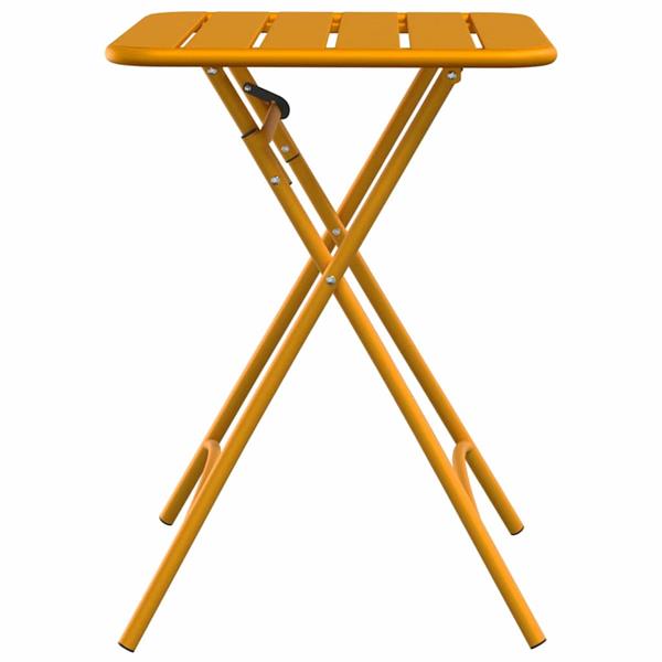 Grote foto vidaxl bistrotafel mosterdgeel 55 x 55 x 72 5 cm poedercoating staal tuin en terras tuinmeubelen