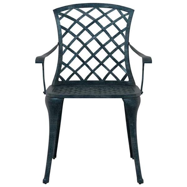 Grote foto vidaxl tuinstoel 4 pcs groen 61 x 60 5 x 93cm aluminium tuin en terras tuinmeubelen