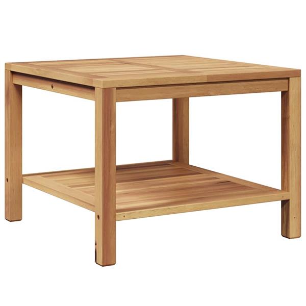 Grote foto vidaxl salontafel bruin 60 x 60 x 45 cm massief teakhout tuin en terras tuinmeubelen