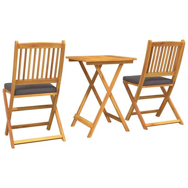 Grote foto vidaxl tuin bistro set 3 pcs bruin massief acaciahout tuin en terras tuinmeubelen