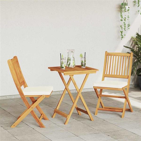 Grote foto vidaxl tuin bistro set 3 pcs bruin massief acaciahout tuin en terras tuinmeubelen