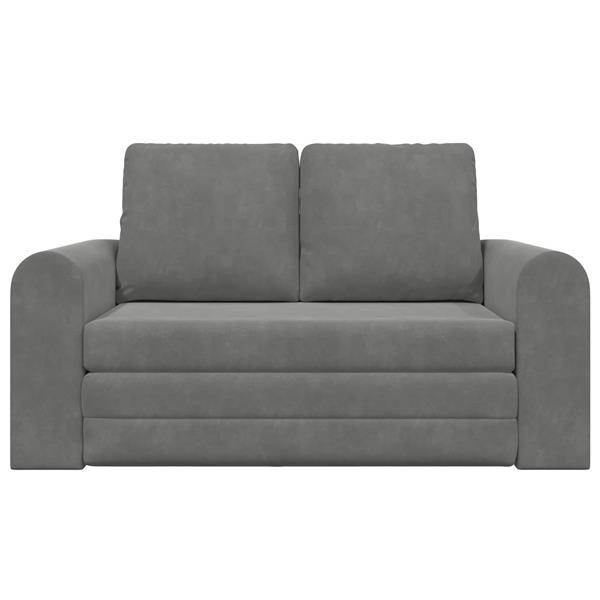 Grote foto vidaxl vouwsofa bed donkergrijs 148 x 71 x 83 cm fluweel huis en inrichting bankstellen