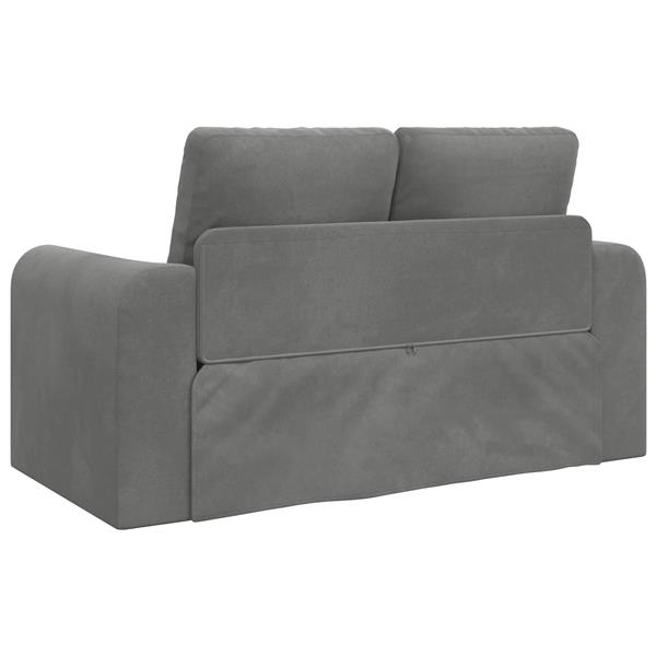 Grote foto vidaxl vouwsofa bed donkergrijs 148 x 71 x 83 cm fluweel huis en inrichting bankstellen