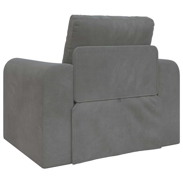 Grote foto vidaxl vouwsofa bed donkergrijs 98 x 71 x 83 cm fluweel huis en inrichting bankstellen
