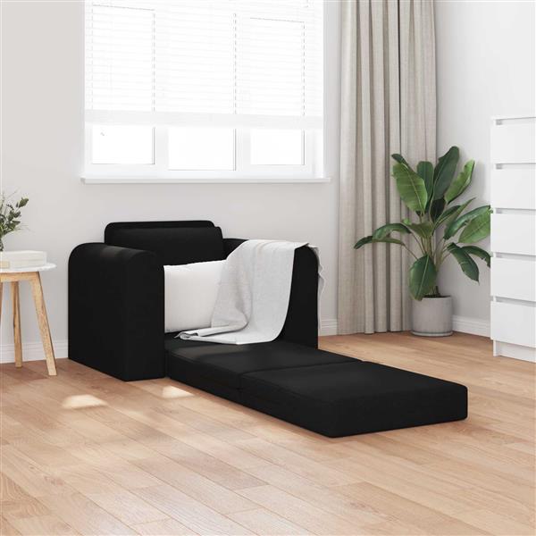 Grote foto vidaxl vouwsofa bed zwart 98 x 71 x 83 cm stof huis en inrichting bankstellen
