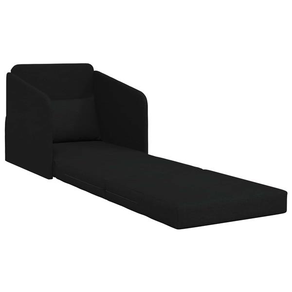 Grote foto vidaxl vouwsofa bed zwart 65 x 80 x 83 cm stof huis en inrichting bankstellen