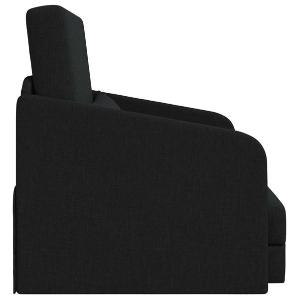 Grote foto vidaxl vouwsofa bed zwart 65 x 80 x 83 cm stof huis en inrichting bankstellen