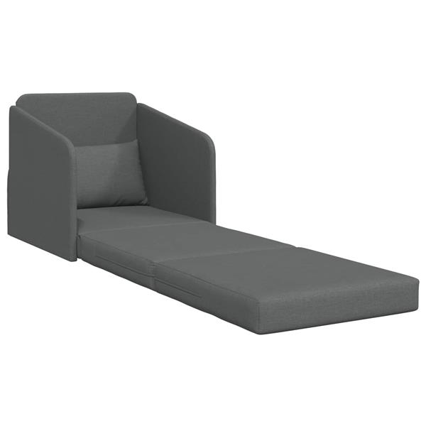 Grote foto vidaxl vouwsofa bed donkergrijs 65 x 80 x 83 cm stof huis en inrichting bankstellen