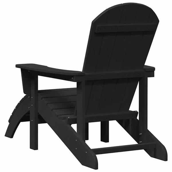 Grote foto vidaxl adirondack stoel zwart 82 x 74 x 92 cm hdpe tuin en terras tuinmeubelen