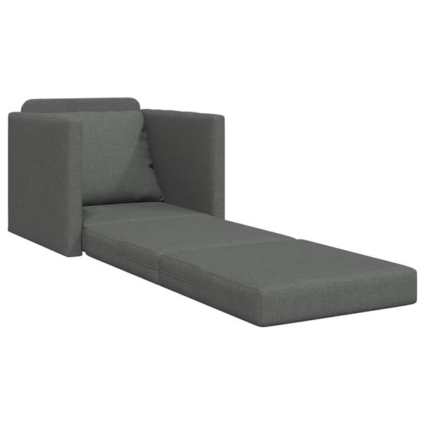 Grote foto vidaxl vouwsofa bed 61cm donkergrijs stof huis en inrichting bankstellen