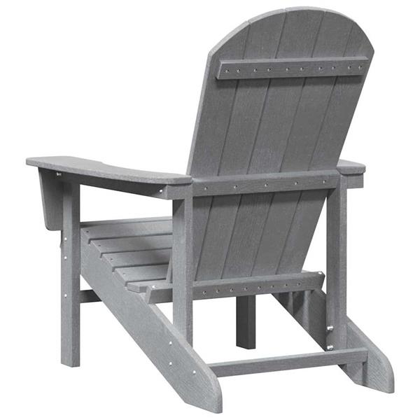Grote foto vidaxl adirondack stoel lichtgrijs 82 x 74 x 92 cm hdpe tuin en terras tuinmeubelen
