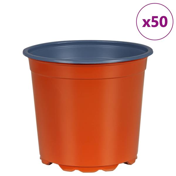 Grote foto vidaxl bloempot 50 pcs terracotta 15 x 13 cm kunststof tuin en terras overige tuin en terras