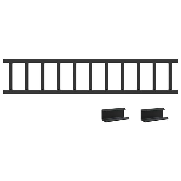 Grote foto vidaxl dak sneeuwbeugel 1200 x 2 5 x 20 cm staal tuin en terras hekken en schuttingen