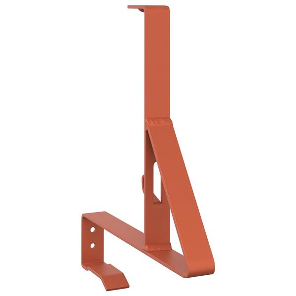 Grote foto vidaxl sneeuwbeveiligingsteun 2 pcs rood 29 5 x 3 x 34 5 cm staal tuin en terras hekken en schuttingen