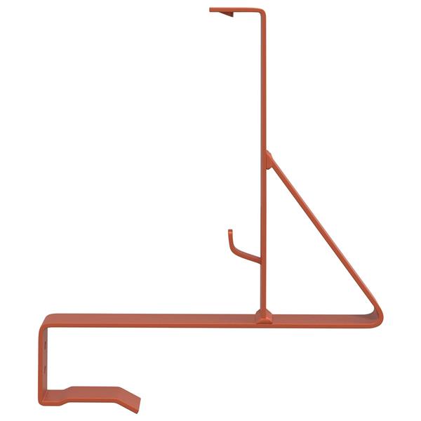 Grote foto vidaxl sneeuwbeveiligingsteun 2 pcs rood 29 5 x 3 x 34 5 cm staal tuin en terras hekken en schuttingen