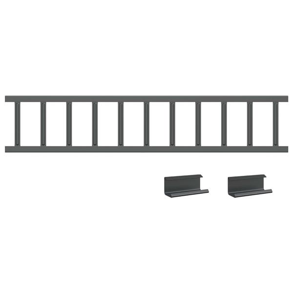 Grote foto vidaxl dak sneeuwbeugel antraciet 100 x 2 5 x 20 cm staal tuin en terras hekken en schuttingen