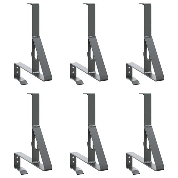 Grote foto vidaxl sneeuwbeveiligingsteun 6 pcs antraciet 29 5 x 3 x 34 5 cm staal tuin en terras hekken en schuttingen