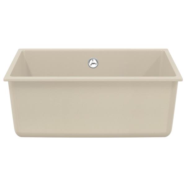 Grote foto vidaxl wasbak beige 530 x 460 mm 80 kwarts en 20 hars huis en inrichting keukens