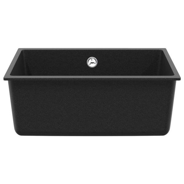 Grote foto vidaxl wasbak zwart 530 x 460 mm 80 kwarts en 20 hars huis en inrichting keukens