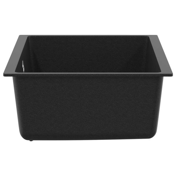 Grote foto vidaxl wasbak zwart 530 x 460 mm 80 kwarts en 20 hars huis en inrichting keukens