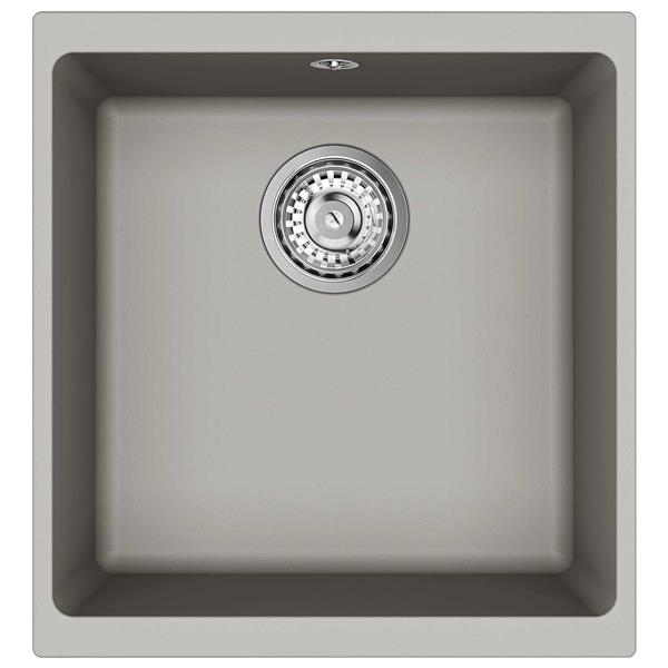 Grote foto vidaxl wasbak grijs 430 x 460 mm 80 kwarts en 20 hars huis en inrichting keukens