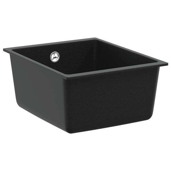 Grote foto vidaxl wasbak zwart 370 x 460 mm 80 kwarts en 20 hars huis en inrichting keukens