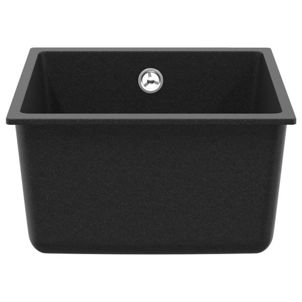 Grote foto vidaxl wasbak zwart 370 x 460 mm 80 kwarts en 20 hars huis en inrichting keukens