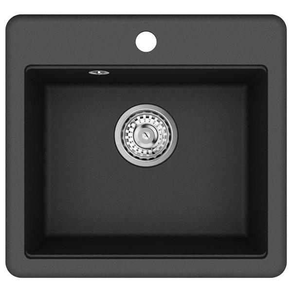 Grote foto vidaxl wasbak zwart 470 x 440 mm graniet huis en inrichting keukens