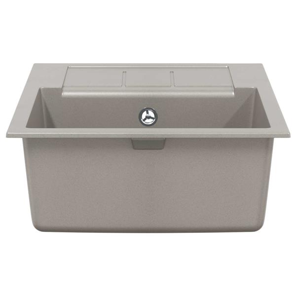Grote foto vidaxl wasbak grijs 620 x 500 mm 80 kwarts en 20 hars huis en inrichting keukens