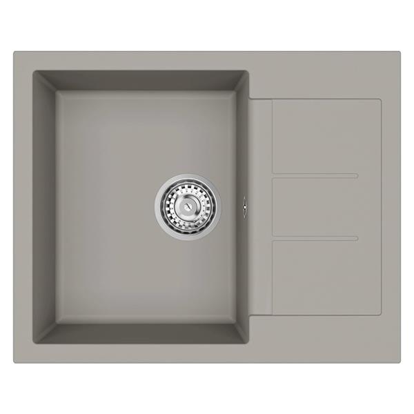 Grote foto vidaxl wasbak grijs 620 x 500 mm 80 kwarts en 20 hars huis en inrichting keukens