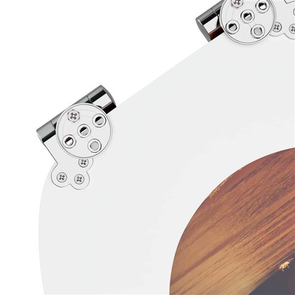 Grote foto vidaxl zachte sluit toiletbril oranje 44 x 38 cm mdf plaat doe het zelf en verbouw sanitair