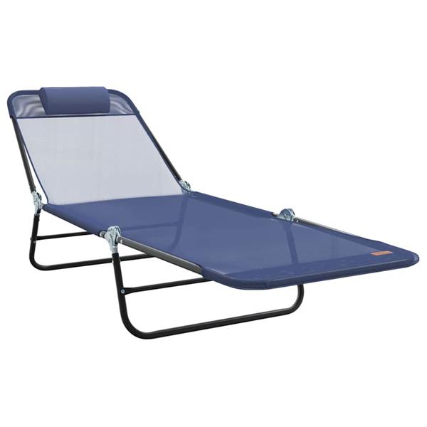 Grote foto vidaxl opvouwbare zonnebed 2 pcs marineblauw 182 x 55 x 85 5 cm tuin en terras tuinmeubelen