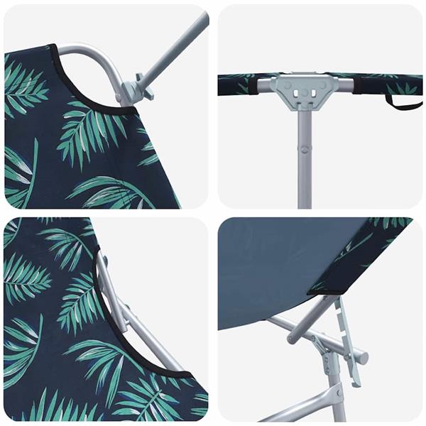 Grote foto vidaxl ligstoel 2 pcs groen 58 x 188 x 77cm polyester tuin en terras tuinmeubelen