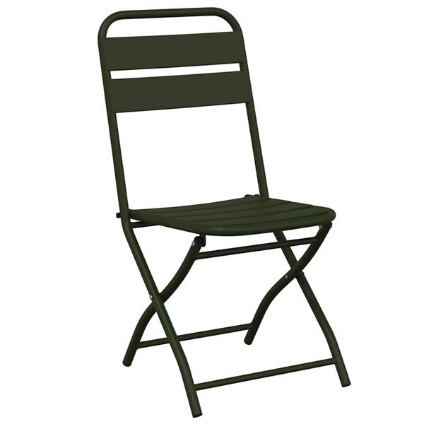 Grote foto vidaxl tuin opvouwbare stoel 2 pcs groen 42 x 52 x 82 cm tuin en terras tuinmeubelen