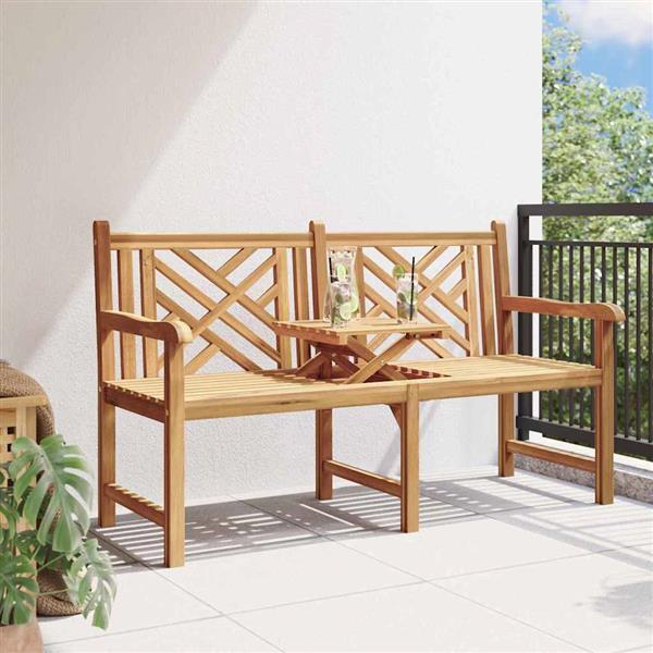 Grote foto vidaxl tuinbank 150 x 60 x 90 cm massief teakhout tuin en terras tuinmeubelen