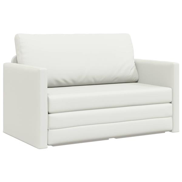 Grote foto vidaxl vouwsofa bed wit 124 x 71 x 78 cm pvc huis en inrichting bankstellen