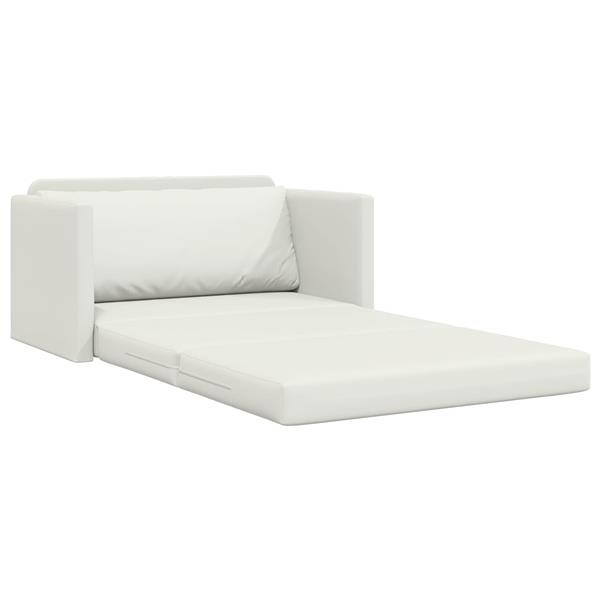 Grote foto vidaxl vouwsofa bed wit 124 x 71 x 78 cm pvc huis en inrichting bankstellen