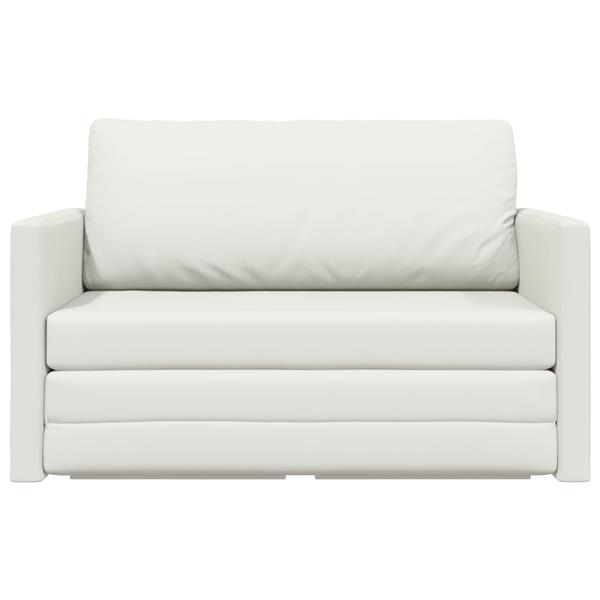 Grote foto vidaxl vouwsofa bed wit 124 x 71 x 78 cm pvc huis en inrichting bankstellen