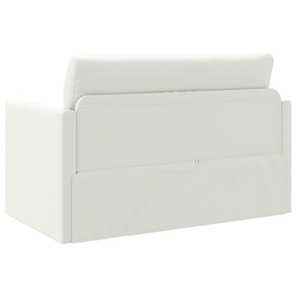 Grote foto vidaxl vouwsofa bed wit 124 x 71 x 78 cm pvc huis en inrichting bankstellen