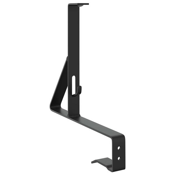 Grote foto vidaxl sneeuwbeveiligingsteun 2 pcs zwart 29 5 x 3 x 34 5 cm staal tuin en terras hekken en schuttingen