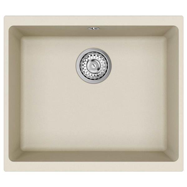 Grote foto vidaxl wasbak beige 530 x 460 mm 80 kwarts en 20 hars huis en inrichting keukens