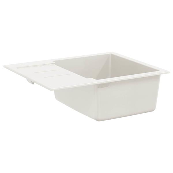 Grote foto vidaxl wasbak wit 620 x 500 mm 80 kwarts en 20 hars huis en inrichting keukens