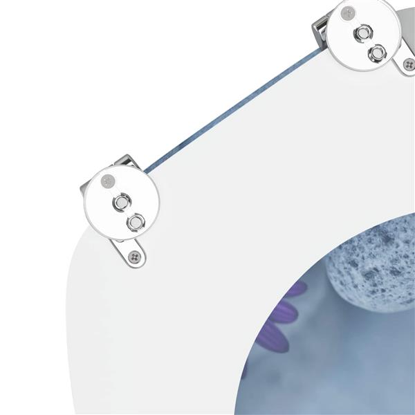 Grote foto vidaxl zachte sluit toiletbril grijs 44 x 38 cm mdf plaat doe het zelf en verbouw sanitair