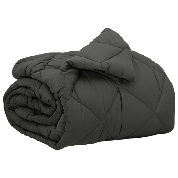 Grote foto vidaxl vol jaar dekbed antraciet 200 x 140 cm microfiber huis en inrichting bedden