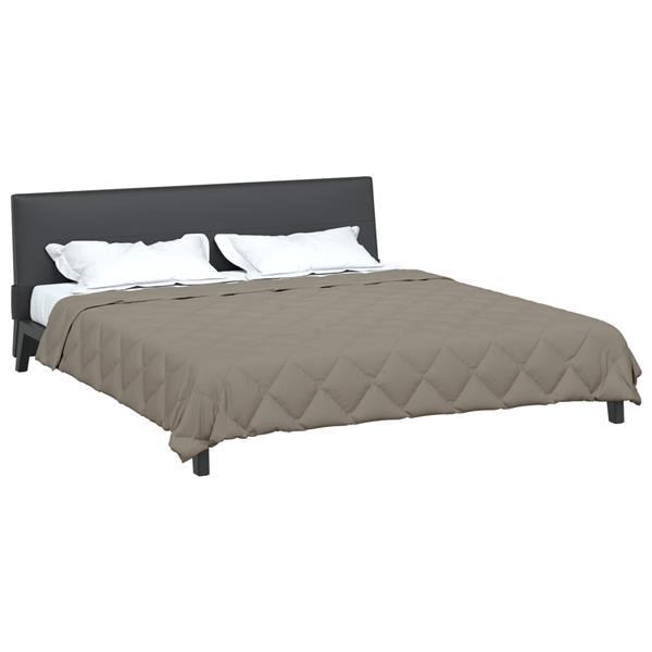 Grote foto vidaxl zomer dekbed lichtgrijs 240 x 260 cm microfiber huis en inrichting bedden