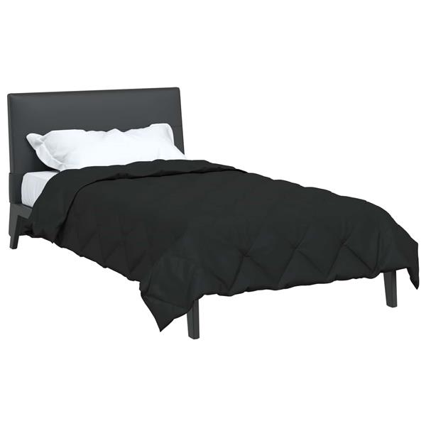 Grote foto vidaxl zomer dekbed zwart 220 x 140 cm microfiber huis en inrichting bedden