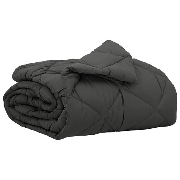 Grote foto vidaxl zomer dekbed antraciet 200 x 140 cm microfiber huis en inrichting bedden