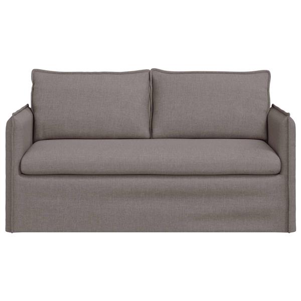 Grote foto vidaxl bank taupe 156 x 82 x 85 cm stof huis en inrichting bankstellen